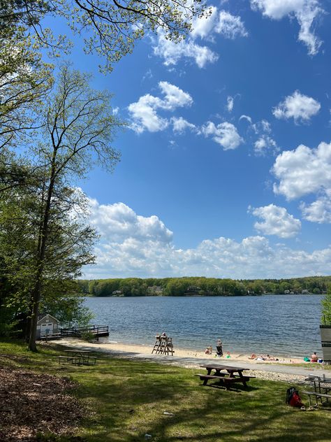 Small Beach Aesthetic, Small Town Lake Aesthetic, Small Town New England, Small Lake Town Aesthetic, Small Town Beach Aesthetic, Summer Aesthetic Small Town, Rain Apartment, Lake Town Aesthetic, Small Beach Town Aesthetic