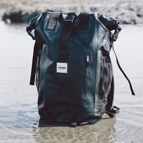 Keeping Dry in ourCaste's Bags: Heavy duty waterproof reliable and affordable accessories from the Newport Beach outfitters Matt Davis, Fresh Cuts, Adventure Bags, Casual Leather Jacket, Technical Clothing, Mens Gear, Beach Cruiser, San Bernardino, Waterproof Backpack