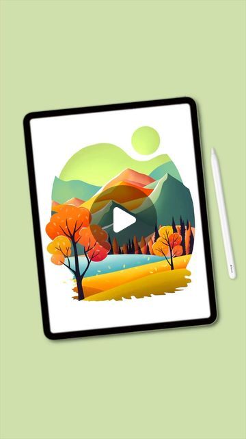 Tatiana on Instagram: "New tutorial on YouTube (link in bio) 🤗 This time it is a short and easy autumn landscape in a shape. Hope you will enjoy the video, and I am wishing you all a wonderful weekend ❤️ . . . . . . #procreate #procreateart #procreatetutorial #landscapeart #easyart #easyartwork #easydrawing #arttutorial #drawingtutorial #procreatetips #procreatevideo #learnprocreate #arttimelapse #landscapedrawing #digitallandscape #artreels" Procreate Tutorial, Wonderful Weekend, Landscape Drawings, Youtube Link, Autumn Landscape, Simple Art, Drawing Tutorial, Art Tutorials, Landscape Art