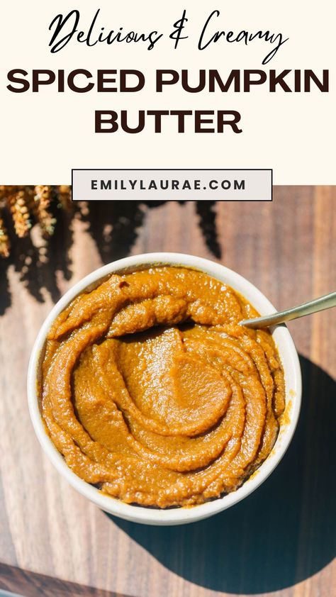 ​Welcome fall with open arms and spoons ready for this delectable homemade spiced pumpkin butter! It's the perfect spread to satisfy your pumpkin cravings all season long. Homemade Apple Juice, Spiced Cashews, Pumpkin Cravings, Family Breakfast Recipes, Holiday Baking Recipes, Homemade Pumpkin Puree, Pumpkin Butter, Spiced Pumpkin, Homemade Recipe