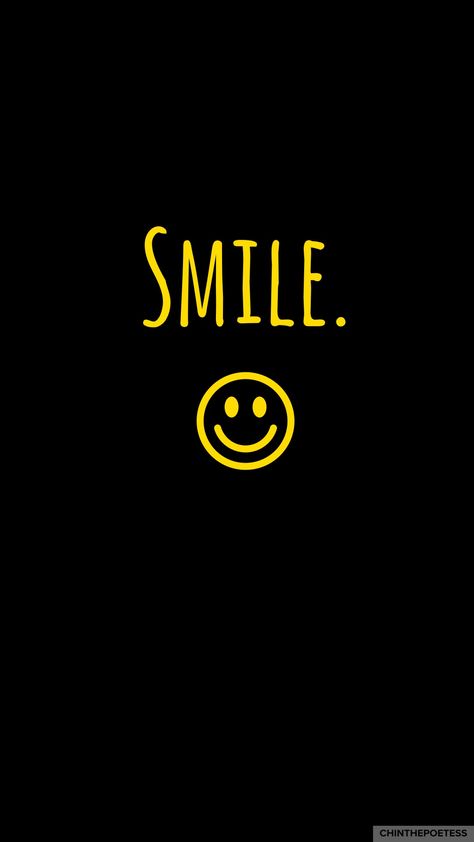 Smile. #wallpaper #daily #reminder #inspirational #smile #happy #dontworry #behappy #life #joy #habit Smile Iphone Wallpaper, Smile Wallpaper Iphone, Smile Wallpaper Aesthetic, Smile Wallpapers, Gold And Black Wallpaper, Miss You Text, Smile Logo, Smile Word, Boxing Videos