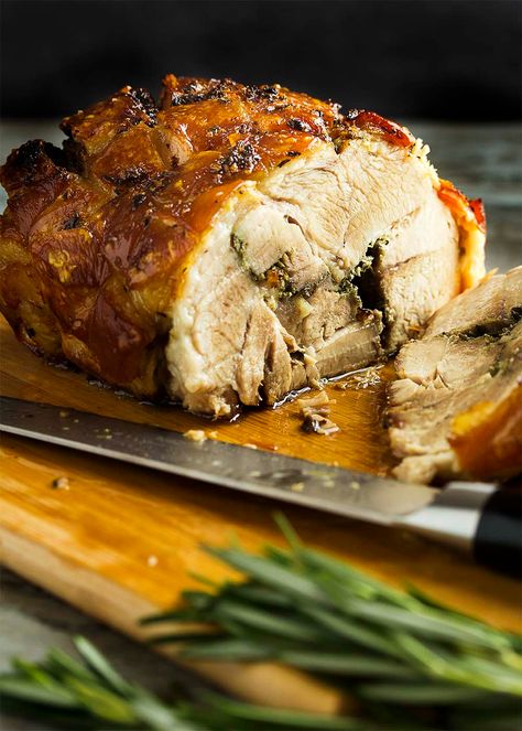 Roast Pork Shoulder Porchetta Style - Just a Little Bit of Bacon Pork Shoulder Rub, Roast Pork Shoulder, Italian Fast Food, Roasted Pork Shoulder, Italian Street Food, Pork Shoulder Recipes, Shoulder Roast, Boneless Pork Shoulder, Pork Shoulder Roast