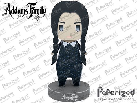 Wednesday Addams Paper Doll, Wednesday Addams Papercraft, Topper Familia Adams, Anya Forger Papercraft Template, Wednesday Addams Felt Doll, Wednesday Addams Rag Doll, Charles Addams, Addams Family Wednesday, Paper Doll Template