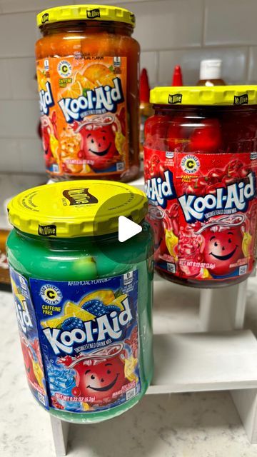 Stacy Johnson on Instagram: "IYKYK About my nieces and nephews AUNTIE Fluff going to make it happen EVERY TIME❤️🩵🧡 #koolaidpickles #chamoy #foodporn #foodblogger #foodstagram #diy #kids #ilovebeinganauntie #fyp #explore #explorepage #instagood #instafood" How To Make Kool Aid Pickles, Freeze Cups Kool Aid, Koolaid Pickles How To Make, Boozy Pickles, Kool Aid Candy, Diy Koolaid, Kool Aid Pickles, Chamoy Pickles, Kool Aid Popcorn