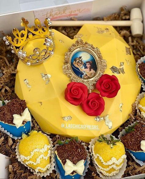 Beauty Or Beast Gender Reveal, Disney Quince, Yellow Quince, Beauty Beast Wedding, The Grey Stuff, Crown Frame, Beauty And The Beast Quince, Dream Quinceanera, Hearts Decor