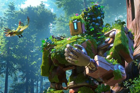 Bastion & Bird Overwatch Tips, Bastion Overwatch, Overwatch Bastion, Wallpaper 1080p, Overwatch Wallpapers, 2k Wallpaper, Hd Wallpaper Android, Hd Nature Wallpapers, Karakter Disney