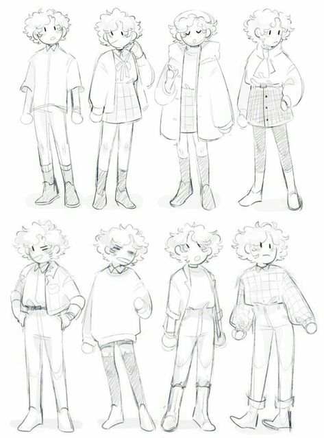 Fashion Design Base Sketch, Child Body Drawing Reference, Oc Art Outfits, Cool Oc Outfits, Drawing Children Reference, How To Draw Younger Characters, Kid And Adult Drawing Reference, Child Drawing Poses, Cute Pose Ideas Drawing