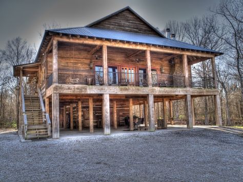 Hunting Lodge Hunting Lodge Exterior, Lodge Design Ideas, Lodge Floor Plans, Beams Fireplace, Lodge Exterior, Reclaimed Wood Flooring, Modern Ranch House, Lodge Design, Barn Siding