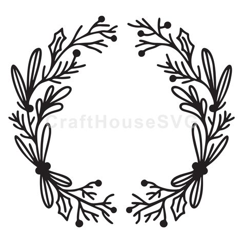 Wreath Svg Free, Christmas Wreath Svg, Christmas Svgs, Making Stickers, Wreath Svg, Laser Projects, Santa Svg, Free Silhouette, How To Make Stickers