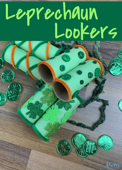 Fun Leprechaun Lookers Craft to Help Find those Sneaky Leprechauns! #crafts #funstuff #stpatricksday Leprechaun Lookers Craft, Leprechaun Ideas For Kids At Home, March Break Crafts, Leprechaun Lookers, Leprechaun Pranks, Leprechaun Preschool, Leprechaun Activities, Leprechaun Hunt, Leprechaun Tricks