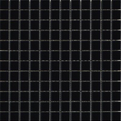 Walkon Tile Vintage 0.88" x 0.88" Porcelain Mosaic Tile Color: Ceramic Tile Floor Bathroom, Bathroom Finishes, Black Mosaic Tile, Travertine Mosaic Tiles, Ceramic Tile Colors, Black Mosaic, Elegant Tiles, Tile Texture, Tile Color