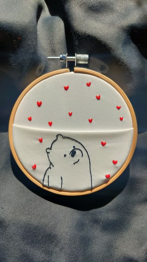 All about embroidery Cute Embroidery For Boyfriend, Boyfriend Embroidery Gift, Embroidery Designs For Boyfriend, Embroidery Ideas For Boyfriend, Embroidery For Boyfriend, Cute Embroidery Ideas, Embroidery Boyfriend, Learning Embroidery, Bear Embroidery Design