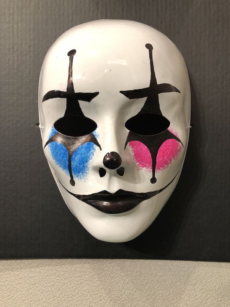 White Mask Painting Ideas, Personality Masks Psychology Project, Character Mask Ideas, Full Face Mask Design Art Aesthetic, Plaster Face Mask Art Ideas, Halloween Mask Painting, Masks Design Ideas, Halloween Mask Painting Ideas, Painting Masks Ideas