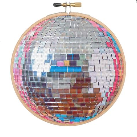 Cross Stitch Pattern Discoball Fun Cross Stitch Pattern Disco Ball Counted Cross Stitch Colorful Discoball Instant Download Pdf - Etsy Fun Cross Stitch, Contemporary Cross, Stitch Shop, Cross Stitch Finishing, Cross Stitch Chart, Disco Ball, Pattern Download, Cross Stitch Designs, Counted Cross Stitch