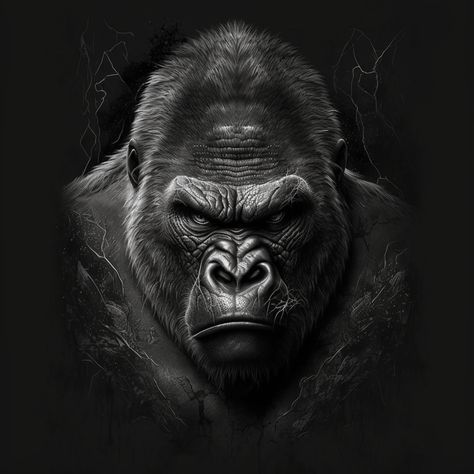 Gorilla Neck Tattoo, Realistic Gorilla Tattoo, Gorila Tattoos, Gorilla Back Tattoo, Ape Tattoos For Men, Angry Gorilla Tattoo, Gorilla Tattoo Ideas For Men, Silverback Gorilla Tattoo, Gorilla Tattoo Ideas