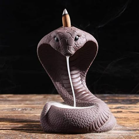 Ceramic Cone Incense Burner, Clay Incense Cone Holder, Cone Incense Holder, Office Table Decor, Cobra Snake, Burning Incense, Clay Art Projects, Incense Holders, Ceramics Ideas Pottery