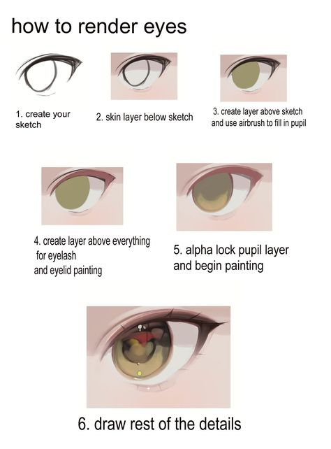 bao (@katsubaoo) on X Eyes Step By Step, Digital Art Tutorial Beginner, Concept Art Tutorial, Draw Eyes, Eyes Artwork, Digital Painting Techniques, Manga Drawing Tutorials, Digital Art Beginner, Art Tools Drawing