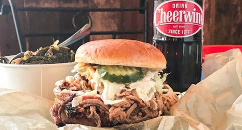 Crockpot Cheerwine BBQ Pulled Pork - Cheerwine Cheerwine Bbq Sauce Recipe, Cheerwine Punch, Cheerwine Cake, Cheerwine Recipes, Pork Crock, Pork Crockpot, Bbq Pulled Pork Recipe, Rabbit Recipes, Food Slow Cooker