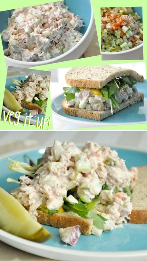 healthy tuna salad with extra veggies photo collage Best Tuna Salad Recipe, Best Tuna Salad, Healthy Tuna Salad, Healthy Tuna, Easy Peasy Recipes, Tuna Salad Recipe, Good Healthy Snacks, Tuna Salad, Easy Healthy Breakfast