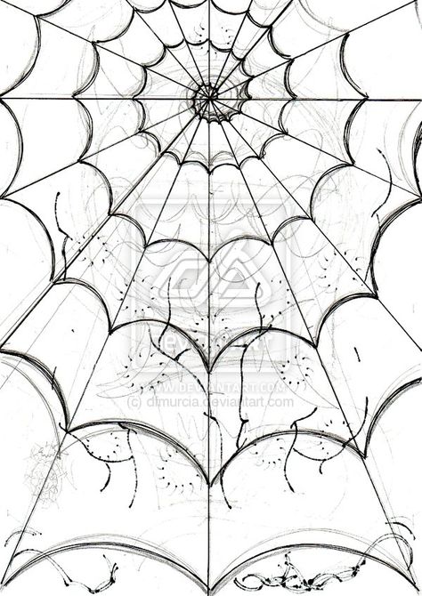 spider's web -sketch- by *dfmurcia on deviantART Spiderweb Tattoo Shoulder, Spiderweb Shoulder Tattoo, Spiderweb Art, Web Drawing, Spider Web Drawing, Spider Web Tattoo, Web Tattoo, Elbow Tattoos, Spider Tattoo