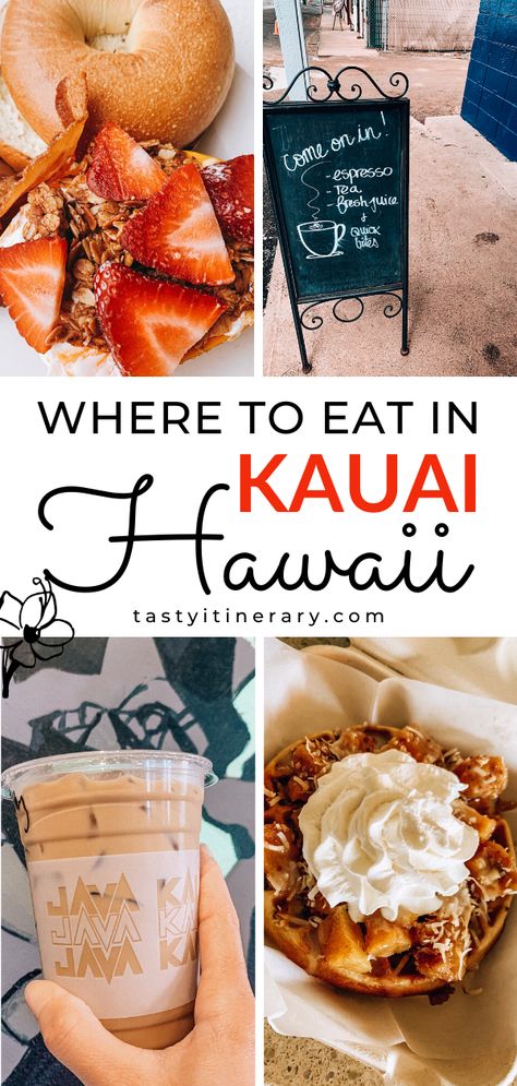 Kauai Restaurants, Juice Bars, Hawaiian Coffee, Kauai Travel, Kauai Vacation, Travel Hawaii, Hawaii Travel Guide, Hawaii Food, Tiki Drinks