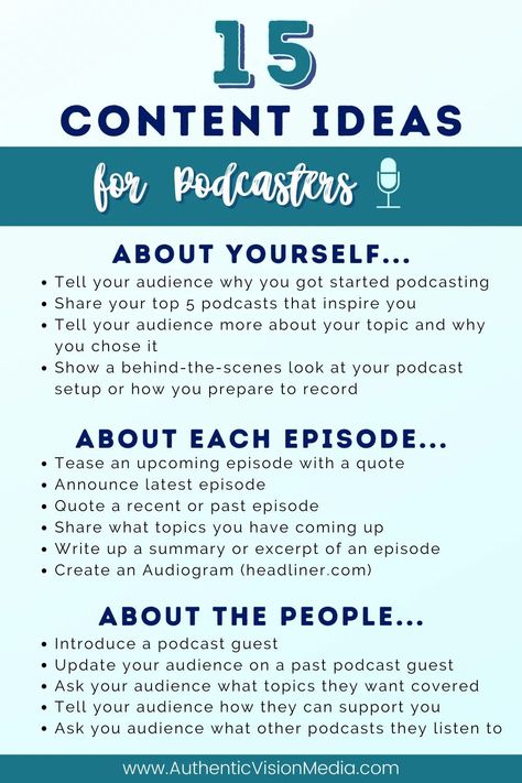 Questions To Ask On A Podcast, Podcast Content Instagram, Podcast Formatting, Podcast Content Calendar, Podcasts Topics For Women, How To Make A Podcast Tips, Popular Podcast Topics, Types Of Podcasts, Podcast Backgrounds Ideas