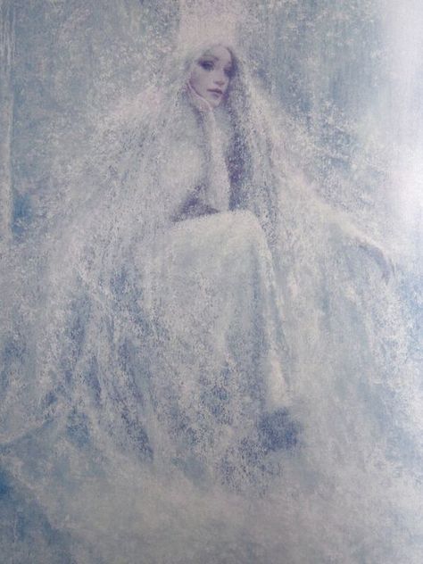 THE SNOW QUEEN BY CHRISTIAN BIRMINGHAM Christian Birmingham, Light Spring Colors, Snow Maiden, Queen Aesthetic, Snow Fairy, Winter Fairy, Queen Art, Seasons Art, Princess Aesthetic