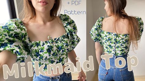 Summer Blouse Sewing Pattern, Pattern Making Fashion, Corset Tutorial, Dress Making Tutorial, Bra Sewing Pattern, Milkmaid Top, Diy Sewing Tutorials, Bra Sewing, Sewing 101