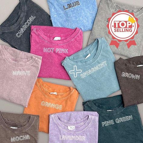 Acid Wash T Shirt, Relaxed Fit Tshirt, Mineral Wash Shirt, Comfy Shirts, Color Swatch, Workout Tshirts, Top Gifts, Oversized T Shirt, Solid Tops