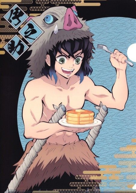 Inosuke Cosplay, Demon Slayer Official Art, Inosuke Demon Slayer, Demon Slayer Inosuke, Zenitsu Kimetsu No Yaiba, Kny Official Art, Kamaboko Squad, Inosuke Hashibira, Demon Slayer Stuff