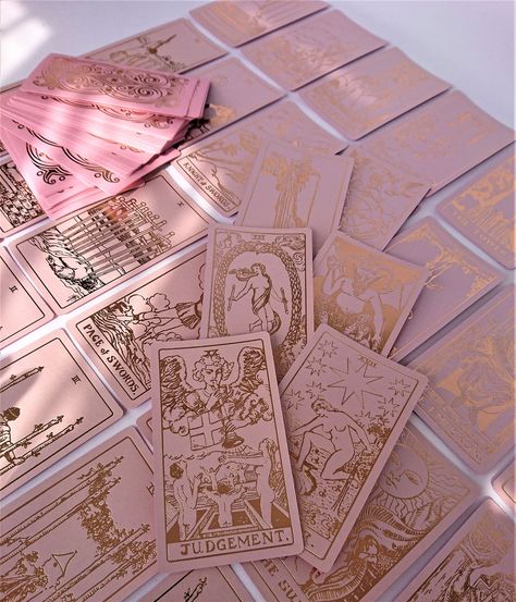 #Pink_Tarot_Cards_Aesthetic #Pink_Tarot_Deck #Pink_Tarot_Cards #Tarot_Table Pink Tarot Cards Aesthetic, Pink Tarot Cards, Tarot Table, Pink Tarot, Oracle Card Spreads, Aphrodite Aesthetic, Altar Ideas, Free Tarot Reading, Bedroom Wall Collage