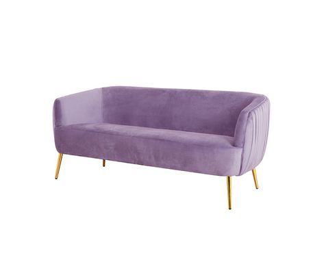 Lavender Sofa, Velvet Sofa Set, Purple Sofa, Affordable Sofa, Plush Sofa, Elegant Sofa, Office Makeover, Mid Century Modern Chair, Gold Legs