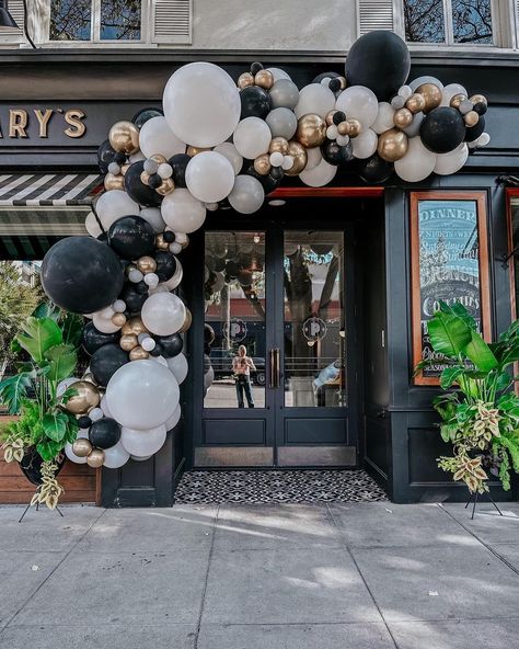 Hip Hooray Co. | Sacramento Balloons & Party Decor (@hiphooraycompany) • Instagram photos and videos Balloon Arch Around Door, Grand Opening Balloon Ideas, Black Balloon Arch, Balloon Arch Ideas, Grand Opening Party, 50 Balloons, Fall Ball, Party Vibe, 50th Birthday Decorations