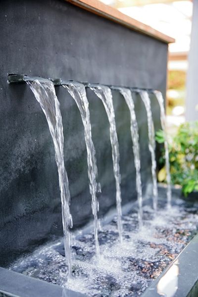 wall fountain outdoor wall fountains backyard wall fountain ideas wall fountain diy wall fountain indoor wall fountain modern  backyard wall fountain ideas backyard wall fountain diy Outdoor Wall Fountains, Moderne Have, Modern Water Feature, Kolam Koi, Outdoor Waterfalls, Diy Water Feature, Taman Air, Water Feature Wall, Diy Water Fountain