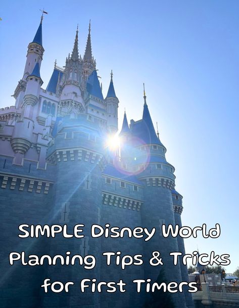 SIMPLE Disney World Planning Tips & Tricks for First Timers; image of Disney Castle How To Tell Your Kids About Disney Trip, Disney First Time, First Trip To Disney, England Lifestyle, Disney Gift Card, Disney Planner, Trip To Disney World, Saving Money Frugal Living, Money Frugal