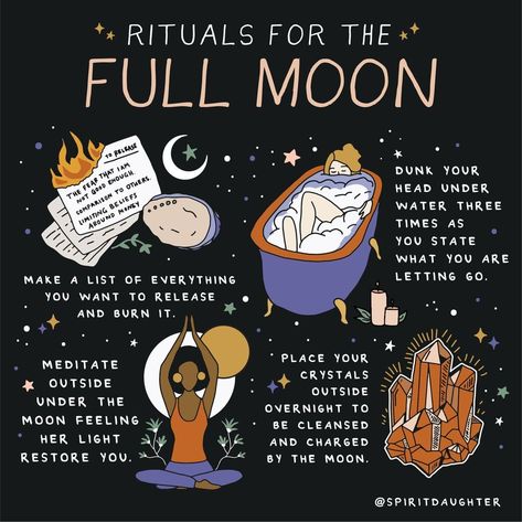 Spirit Daughter’s Instagram post: “The Full Moon is in one week! Get ready to be transformed by her magic ✨ What's your favorite Full Moon Ritual???⁠ #moonillustration…” Spirit Daughter, Crystal Witch, Magia Das Ervas, New Moon Rituals, Under Your Spell, Full Moon Ritual, Wiccan Spell Book, Moon Witch, Witchcraft Spell Books