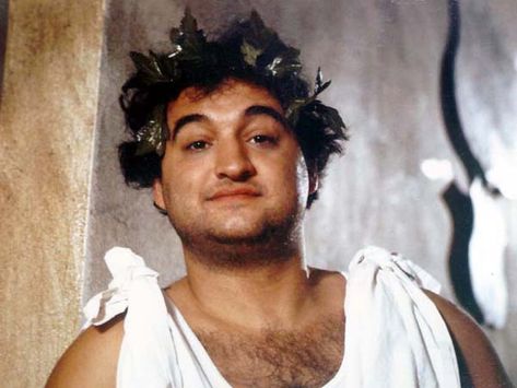 John Belushi in National Lampoon's Animal House Toga Party scene John Belushi Animal House, National Lampoon's Animal House, John Belushi, Toga Party, Great Comedies, Greek Myth, Blues Brothers, National Lampoons, Movie Party