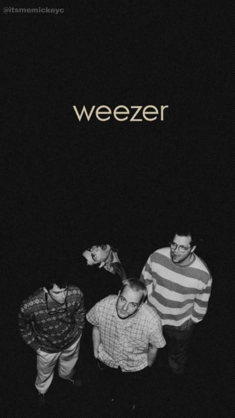 Weezer Posters Vintage, Weezer Band Poster, Weezer Aesthetic Poster, Weezer Black And White, Weezer Phone Background, Weezer Poster Prints, Weezer Aesthetic Wallpaper, Weezer Phone Wallpaper, Pinkerton Weezer Wallpaper