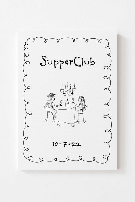 Hand-painted event artwork #eventstationery #stationerydesign #handpaintedinvitation #paintedmenu #customart #graphicdesign #branding #supperclub #customlinedrawing Supper Club Logo, Supper Club Menu, Wine Ring, Supper Club, Menu Design, Note Writing, Custom Artwork, Custom Art, Line Drawing