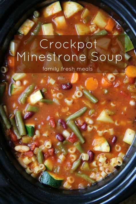 The Best Crockpot Minestrone Soup Crockpot Minestrone Soup, Crockpot Minestrone, Best Crockpot, Daniel Fast Recipes, Family Fresh Meals, Crock Pot Recipes, Wheat Pasta, Daniel Fast, Minestrone Soup