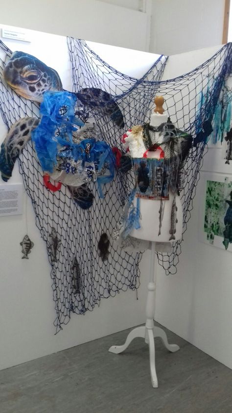 Fashion and Textiles students work year two Recycled Textiles Fashion, Textiles Student Aesthetic, Pollution Textiles, Environmental Fashion, Environmental Art Projects, Fashion Installation, Waste Art, Fashion And Textiles, Rumah Minecraft Sederhana