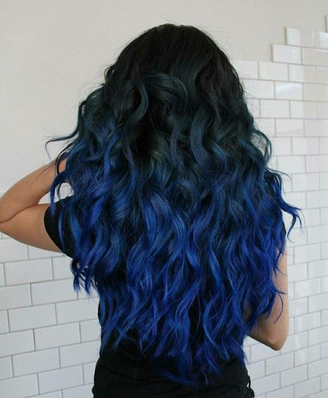 Blue And Black Hair, Best Ombre Hair, Red Ombre Hair, Purple Ombre Hair, Blue Ombre Hair, Blue Black Hair, Brown Ombre Hair, Hair Ombre, Ombré Hair