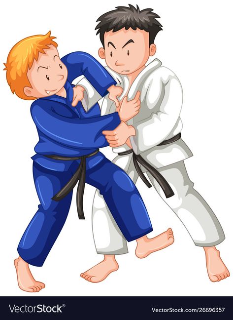 Judo Illustration, Competition Illustration, Sport Vector, Farm Images, Two Boys, Banner Background Images, Judo, Karate, Cartoon Characters