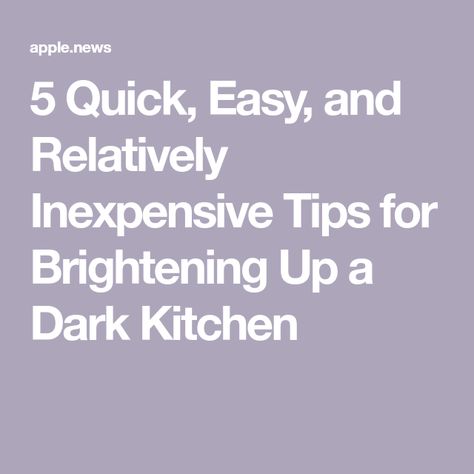 5 Quick, Easy, and Relatively Inexpensive Tips for Brightening Up a Dark Kitchen How To Brighten A Dark Kitchen, Brighten A Dark Kitchen, Plants In Baskets, Kitchen Apartment, Dark Grey Kitchen, New Paint Colors, Dark Kitchen, Herb Pots, Dark Cabinets