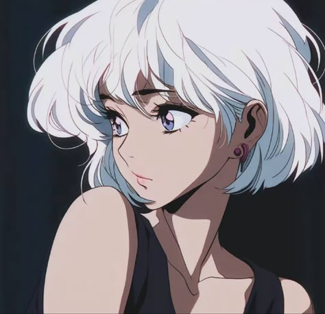 Retro Anime, Art Courses, The Visit, 90s Anime, White Hair, Aesthetic Anime, Anime Character, Character Art, Anime Art