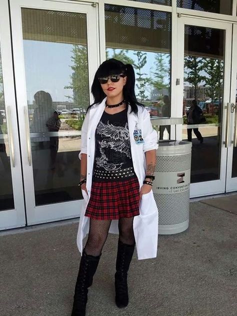 Abby-NCIS cosplay (yes it's me Liz) Ncis Costume, Abby Scuito Costume, Ncis Halloween Costumes, Abby Ncis Costume, Abby Sciuto Costume, Abby Ncis Outfits, Abby Sciuto Outfits, Ncis Abby Costume, Abby Ncis