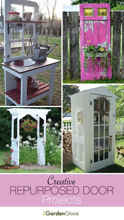 Repurposed Door Projects for the Garden • Lots of ideas & Tutorials! Repurposed Doors, Door Projects, Doors Repurposed, Have Inspiration, Old Windows, Old Door, Old Doors, Blonde Brunette, Door Ideas