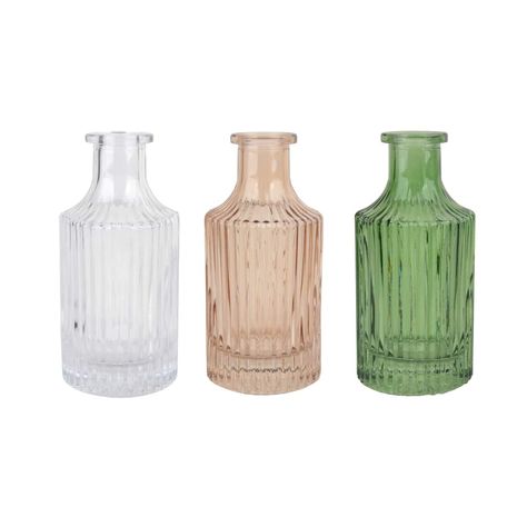 Assorted 5.5" Ribbed Vase by Ashland®, 1pc. | Michaels Flower Arranging Party, Summer Table Centerpieces, Ribbed Glass Vase, Ribbed Vase, Chic Apartment, Spring Floral Arrangements, Summer Tables, Product Inspiration, Lily Pond