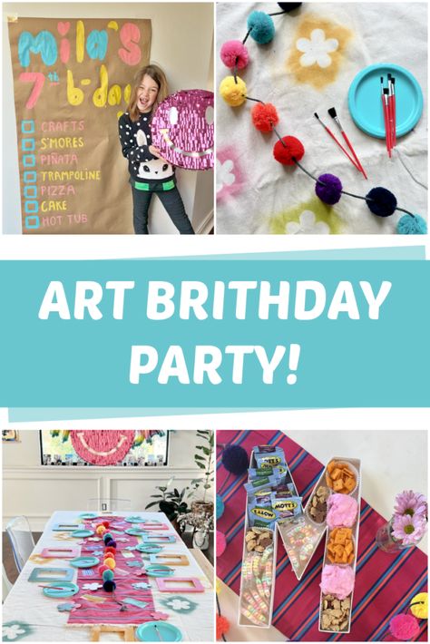 How to Throw the Best Art Birthday Party Birthday Art Ideas, Girl Birthday Party Crafts, Art Party Activities, Girls Art Party, Fun Party Crafts, Kids Birthday Crafts, Craft Birthday Party, Kids Art Party, Cheetah Party