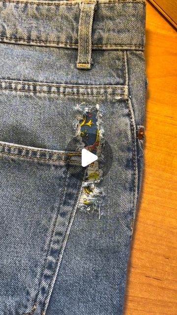 sewitagain on Instagram: "Easy #howto #diy fix for ripped jeans
•
#reworked #reworkedclothing #reworkedfashion #sustainablefashion #upcycledclothing #upcycledfashion" Fix Ripped Jeans, How To Fix Ripped Jeans, Ripped Jacket, Diy Ripped Jeans, Reworked Fashion, Reworked Clothing, Tunic Sewing Patterns, Upcycled Fashion, Jeans Diy